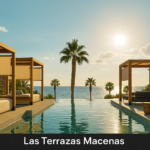 Pool and relaxation areas at Las Terrazas Macenas, a new residential community for buyers in Mojacar
